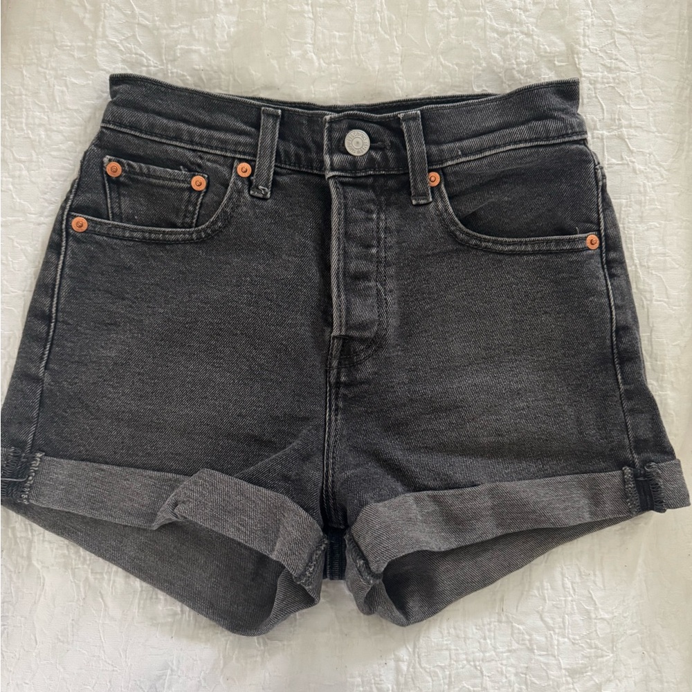 Levi's Charcoal High Waist Women's Shorts